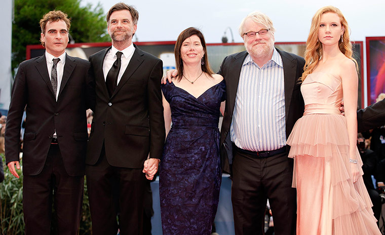 Venice film festival : Cast members and director pose at the premiere of The Master