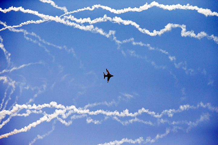 24 hours: Belgrade, Serbia: A Serbian Orao J-22 strike aircraft in flight