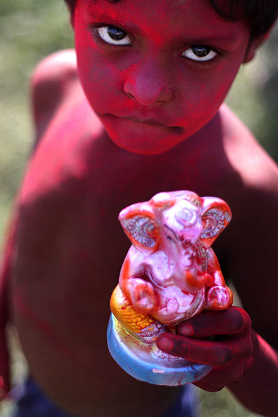 24 hours: New Delhi, India: Ganesh Chaturthi festival 