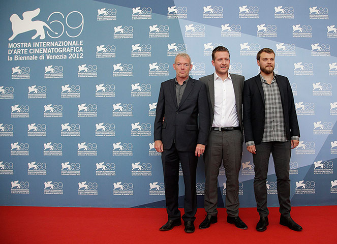 Venice film festival: Director Tobias Lindholm with actors Soren Malling and Pilou Asbaek