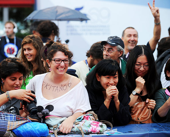 Venice film festival: Fans wait for Japanese film director Takeshi Kitano