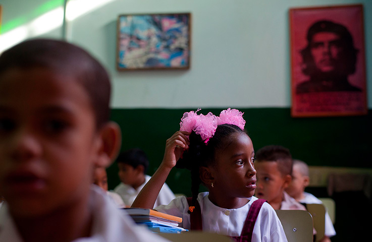 from the agencies : ramon espinosa - back to school in cuba