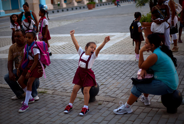 from the agencies : ramon espinosa - back to school in cuba