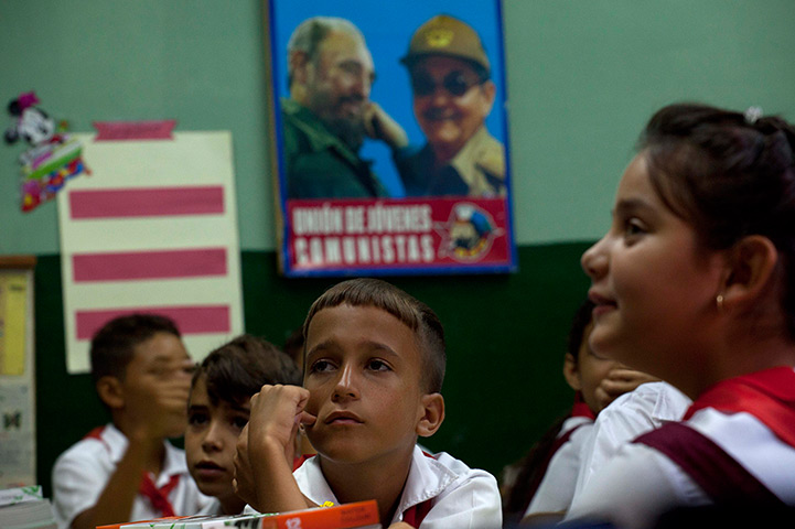 from the agencies : ramon espinosa - back to school in cuba