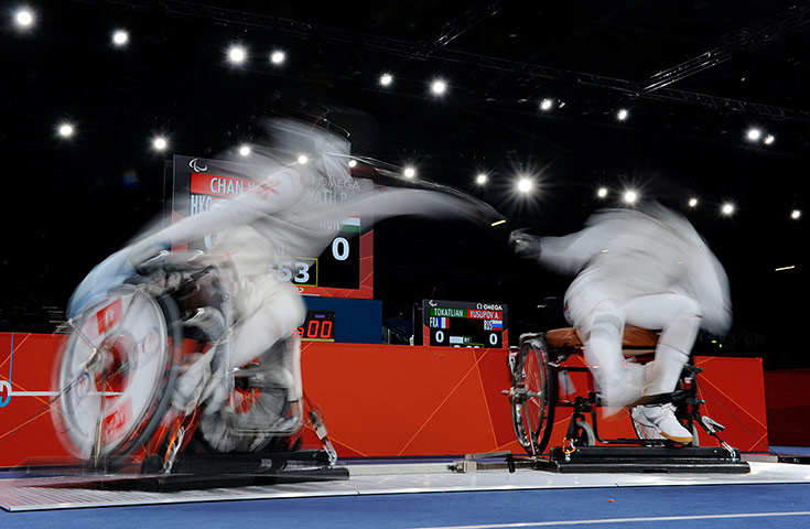 sport: Paralympics wheelchair fencing