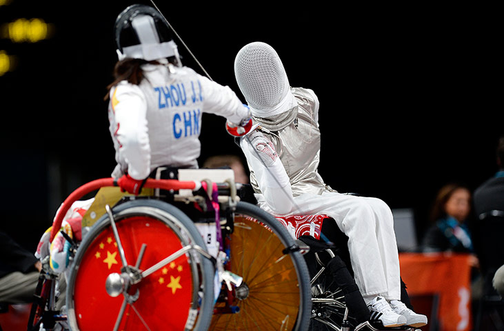 sport: Paralympics wheelchair fencing