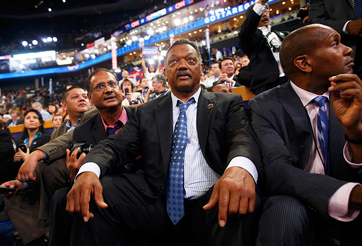 DNC session 1: Civil rights activist Jesse Jackson attends the first session