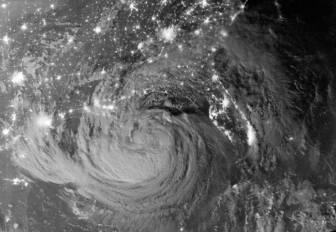 Satellite Eye on Earth: Tropical Storm Isaac by Night