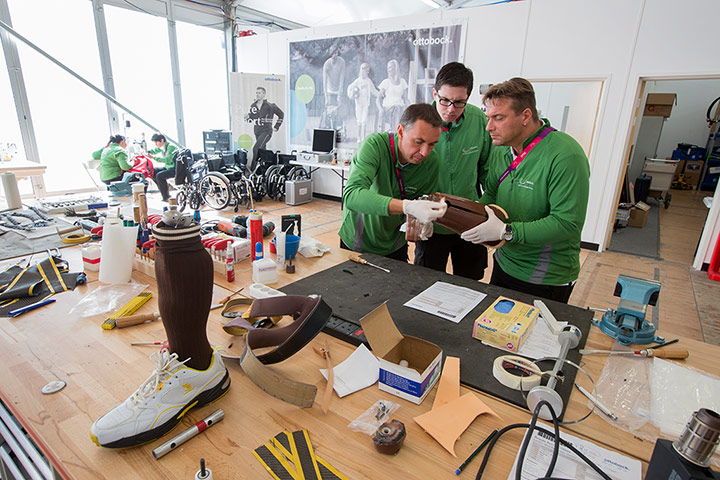 ottobock workshop: Inside the Ottobock workshop inside the Athletes' Village