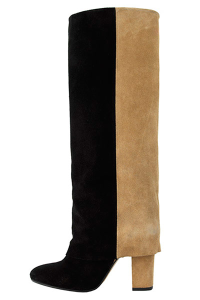 Weekend Boots: Suede two-tone knee boot, £100, by Asos, asos.com