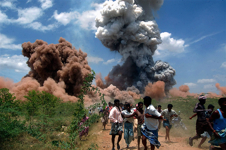 24 hours in pictures: fire at a fireworks factory in Sivakasi, India