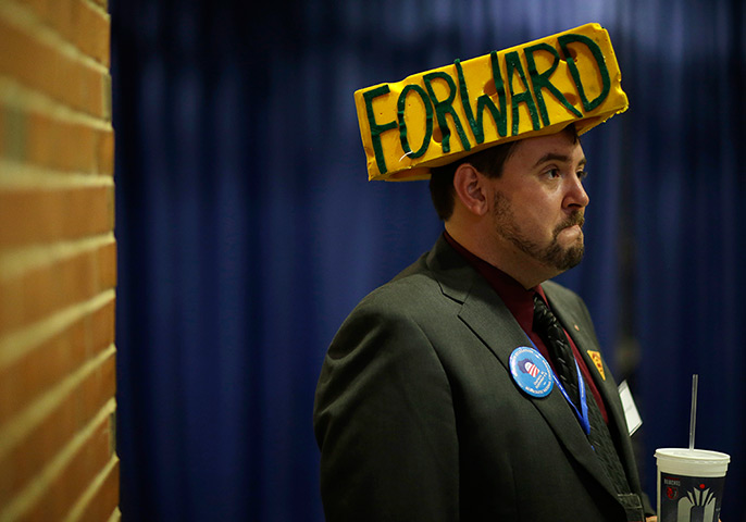 DNC day 2: Wisconsin delegate Kevin Kopplin from Watertown takes a break 