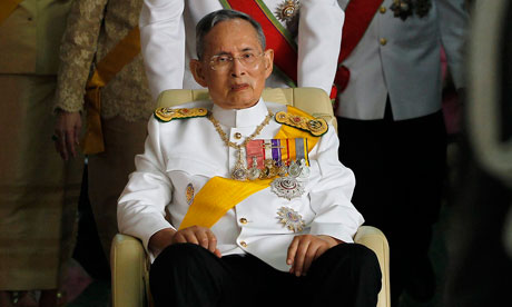 Thailand's King Bhumibol Adulyadej leaves from Siriraj Hospital to the Grand Palace in Bangkok