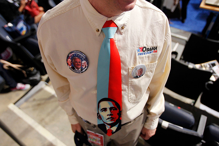 DNC day 2: Massachusetts delegate Stephen Driscoll in an Obama tie