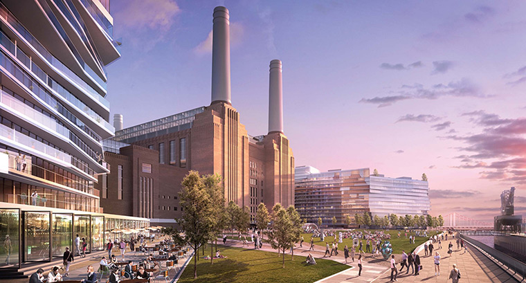 Battersea power station: 2012: The power station forms the centre point of the redvelopment