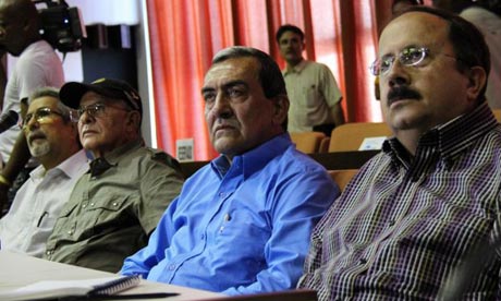 Farc leaders Marcos Leon, Ricardo Tellez, Mauricio Jaramillo and Andres Paris