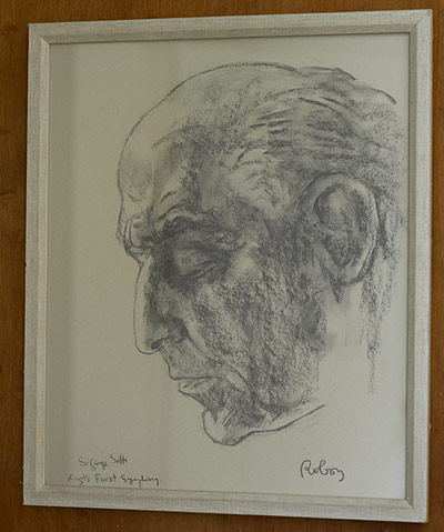 Georg Solti: Drawing of Georg Solti by artist Roboz
