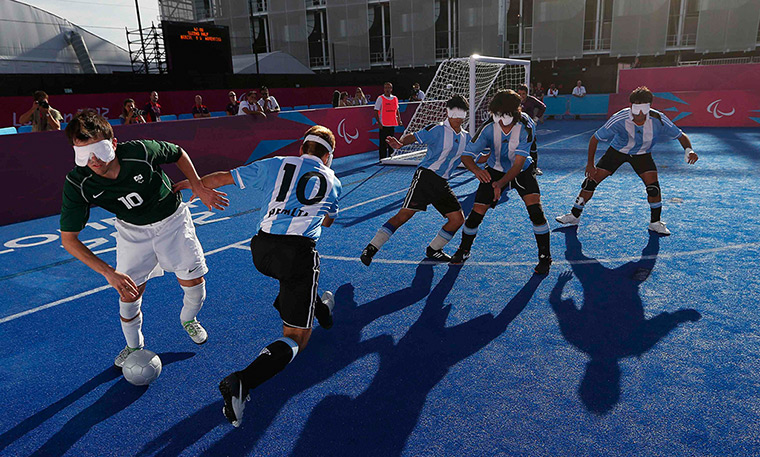 24 hours in pictures: Brazil v Argentina football at 2012 Paralympic Games