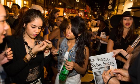 Crowds on Broadway at Fashion's Night Out