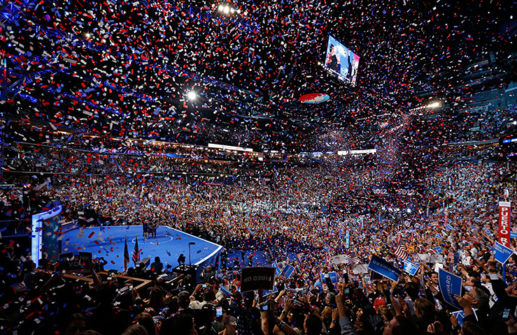 President Barack Obama and his family and Vice President Joe Biden