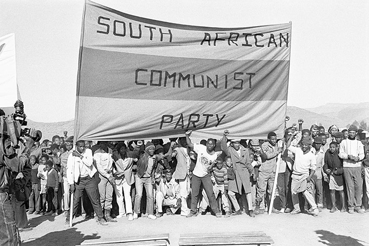 Apartheid gallery: SACP banner displayed at the funeral of the Cradock 4