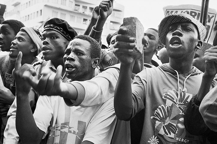 Apartheid gallery: Protest against Chris Hani's assassination, 1993