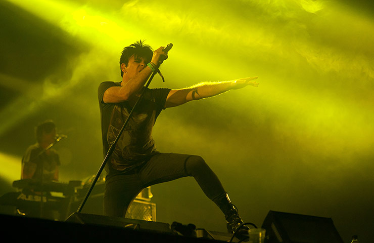 Bestival: Gary Numan performs on stage 