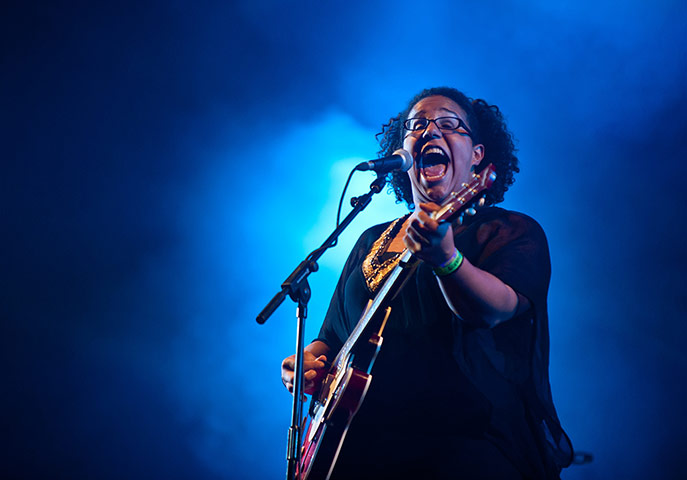 Bestival: Brittany Howard of the band Alabama Shakes performs on stage at Bestival 
