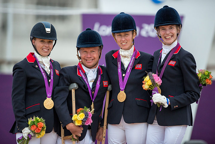 Gold medals: Sophie Wells, Lee Pearson, Deborah Criddle, Sophie Christainsen