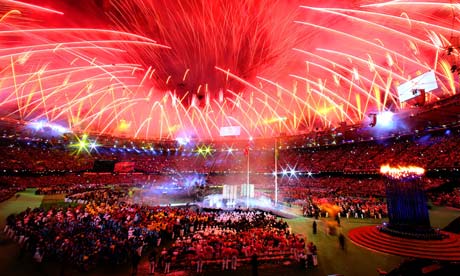 Fireworks at the London 2012 Paralympics closing ceremony