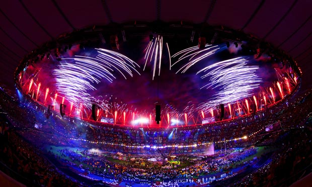 Fireworks at the London 2012 Paralympics closing ceremony