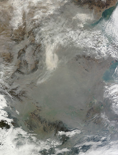 Satellie Eye on Earth: Haze hovered over eastern China
