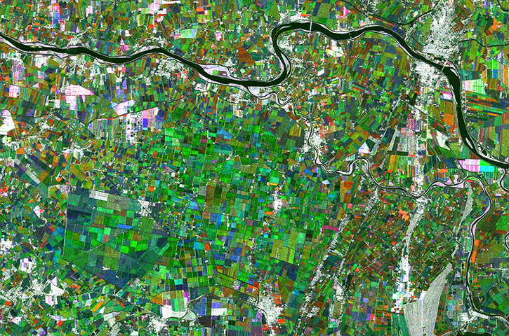 Satellie Eye on Earth: Po River, Italy