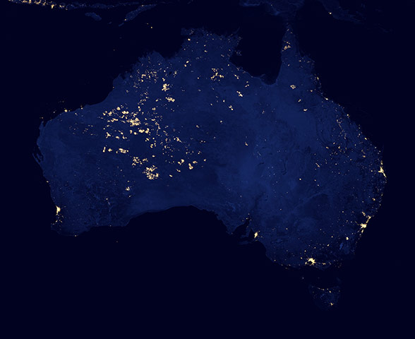 Satellie Eye on Earth: City Lights of Australia, or Not