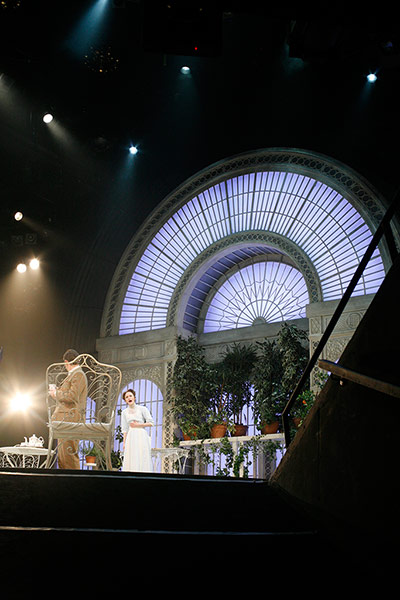 My Fair Lady: Carly Bawden and Dominic West during a scene in dress rehearsals
