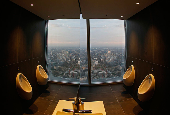 Shard view: Toilets on the 69th floor at the Shard