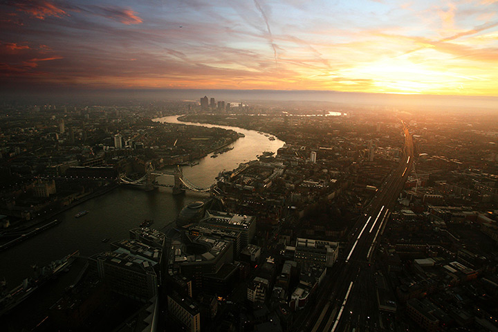 Shard view: Sunrise seen from the Shard 