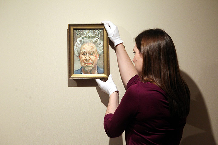 Royal portraits: a portrait by Lucian Freud of Queen Elizabeth II