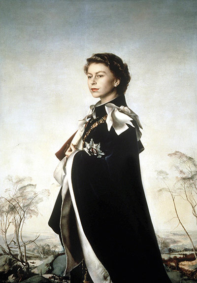 Royal portraits: Pietro Annigoni's portrait of Queen Elizabeth II from  1954-55