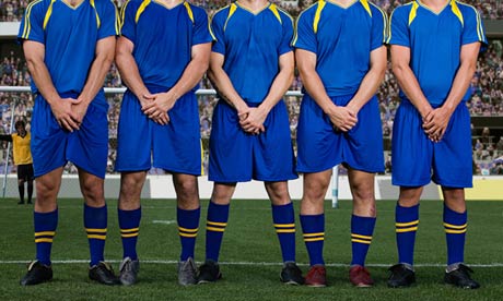 Footballers defending