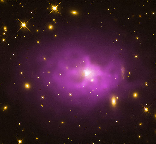 A Month in Space: A galaxy cluster about 1.3 billion light years from Earth