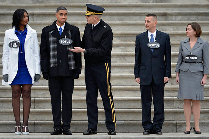 US inauguration practice: inauguration dress rehearsal