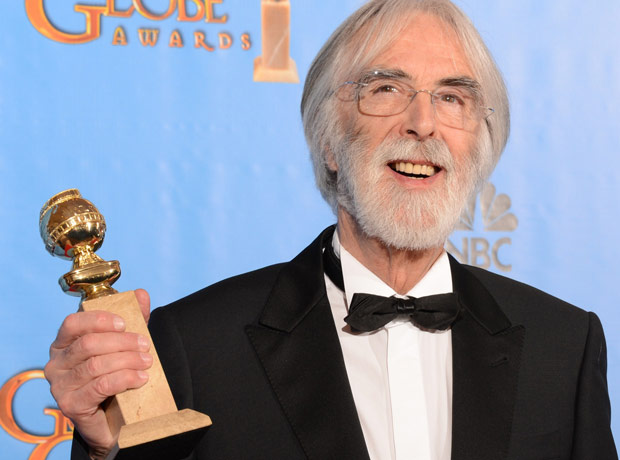 Golden Globe 2013 winners: Director Michael Haneke poses in the pre