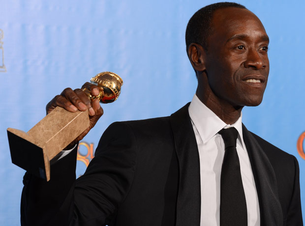 Golden Globe 2013 winners: Actor Don Cheadle poses in the press roo