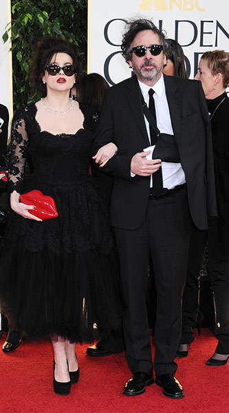 Red Carpet Globes: Helena Bonham Carter and Tim Burton