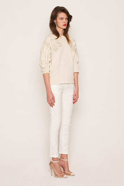 All Ages: Cream: Kriss wears jumper, hm.com. Jeans, reiss.com. Stilettos, topshop.com