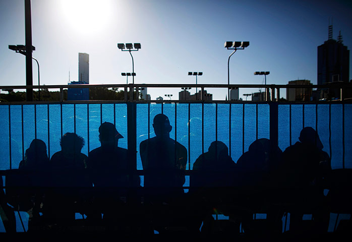 tennis: Spectators watch
