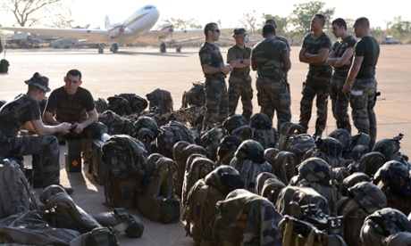 French soldiers from 2nd RIMA, arriving from France, stand at the 101 military airbase near Bamako, before their deployment in north of Mali. France is using air and ground power in a joint offensive with Malian soldiers against hardline Islamist groups controlling northern Mali.