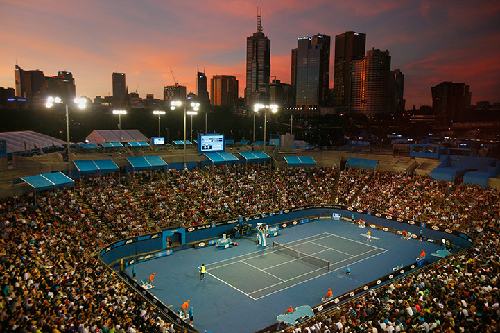 aussie oepn day 2: The Melbourne skyline 