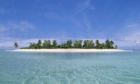 Tropical Island, Aitutaki Atoll, Cook Islands